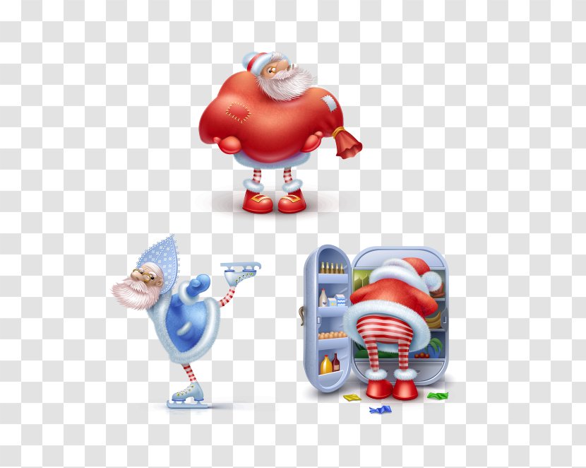 ICO Icon - Christmas Ornament - Cute Santa Claus Transparent PNG