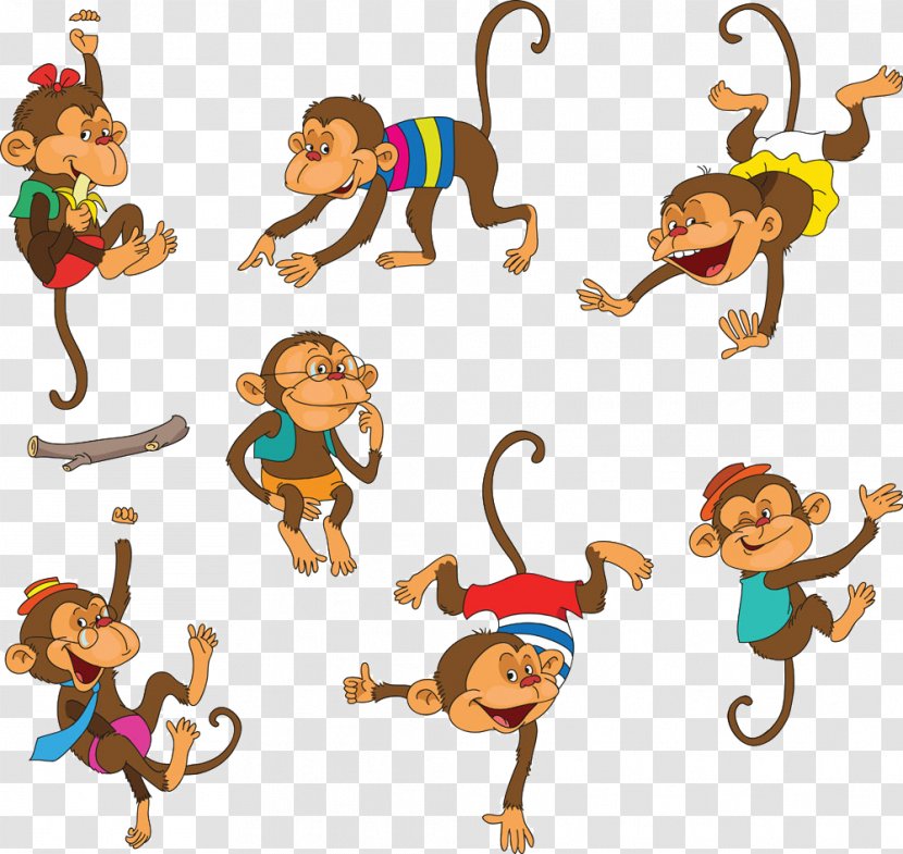 Monkey Cartoon Download - Cute Pictures Transparent PNG
