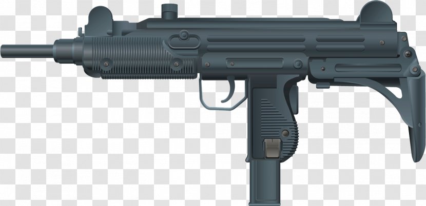Weapon Firearm Submachine Gun Uzi - Flower - Machine Picture Transparent PNG