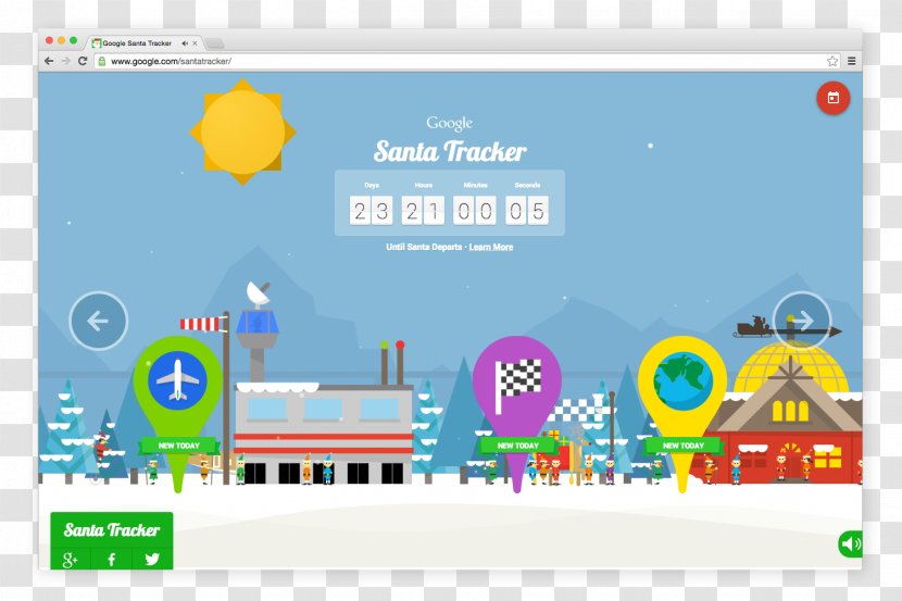 Santa Claus NORAD Tracks Google Tracker Transparent PNG