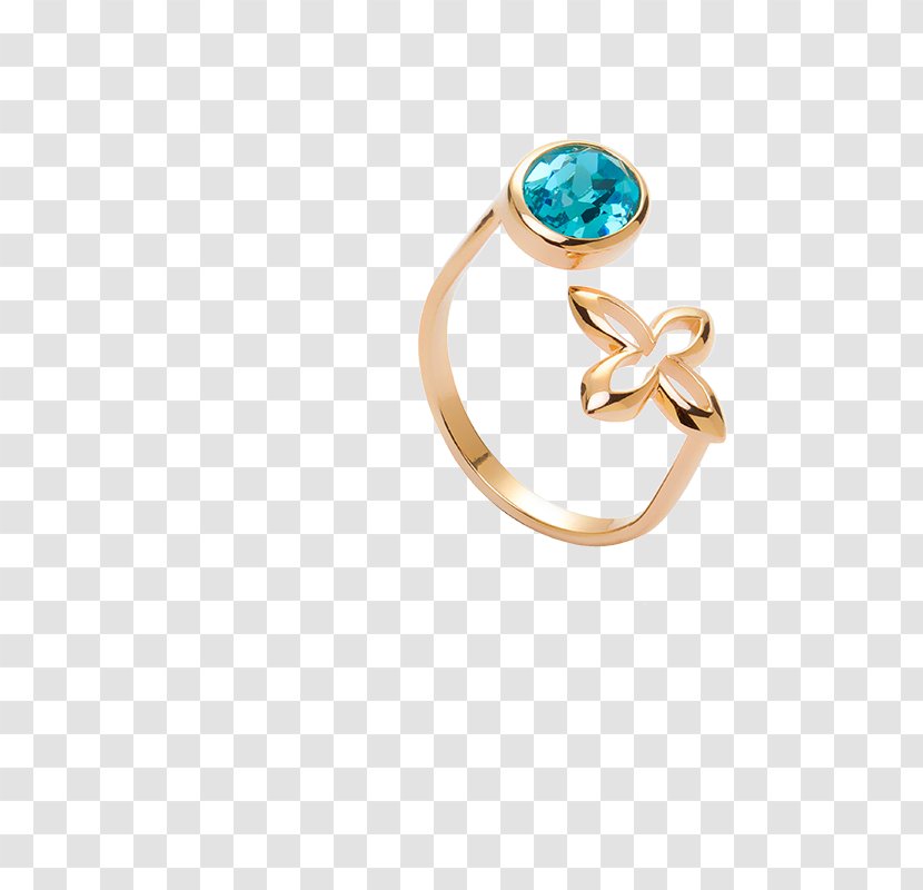 Earring Silver Jewellery Turquoise - Baroque - Ring Transparent PNG