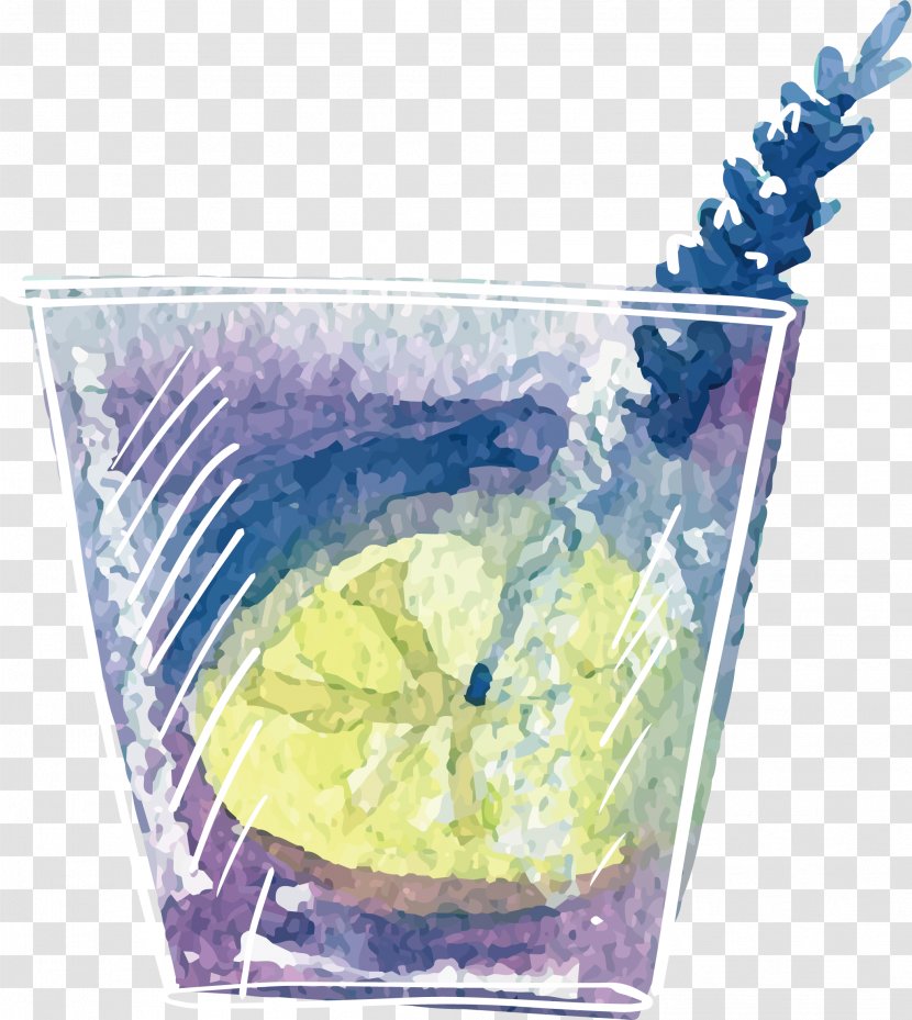 Cocktail Juice Blueberry - Hand Painted Transparent PNG