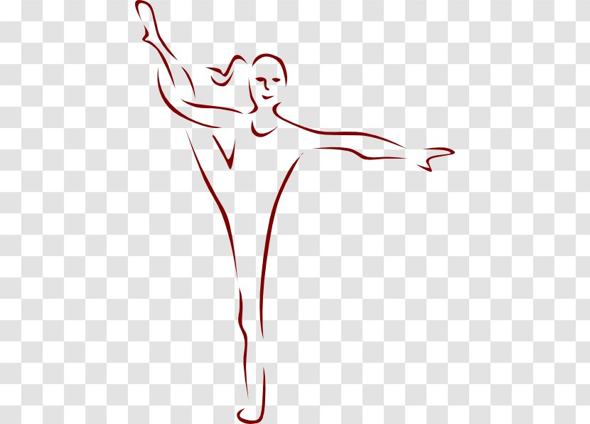 Clip Art Gymnastics Fitness Centre Dance Sports - Silhouette - Dancer Outline Transparent PNG