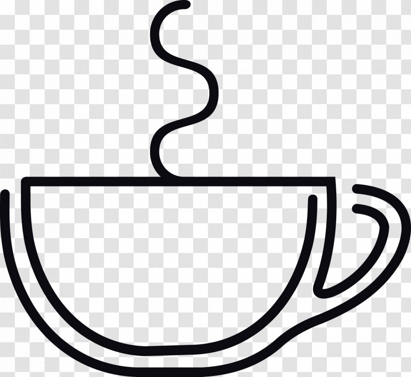 Coffee Cappuccino Tea Espresso Cafe - Monochrome - Simple Cup Diagram Transparent PNG