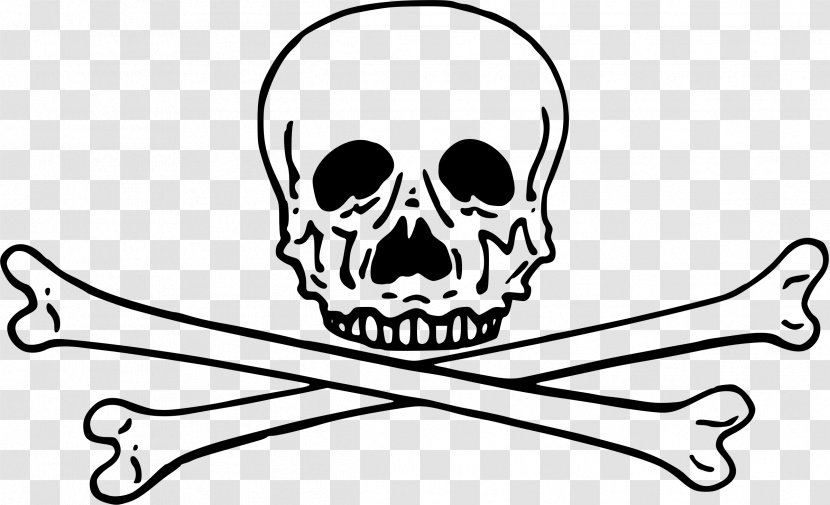 Skull And Crossbones Clip Art - Text - Bones Transparent PNG