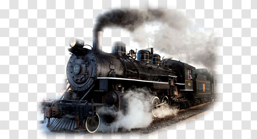 Train Rail Transport Valley Railroad Passenger Car Steam Locomotive - Scale Model - Vector Transparent PNG
