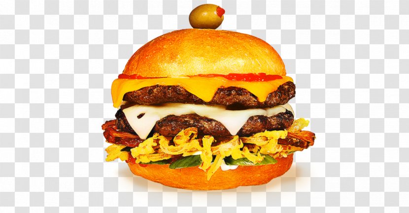 Junk Food Cartoon - American Cheese Buffalo Burger Transparent PNG