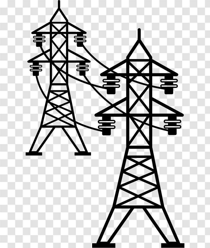 Transmission Tower Electric Power Overhead Line Electricity - High Voltage Transparent PNG