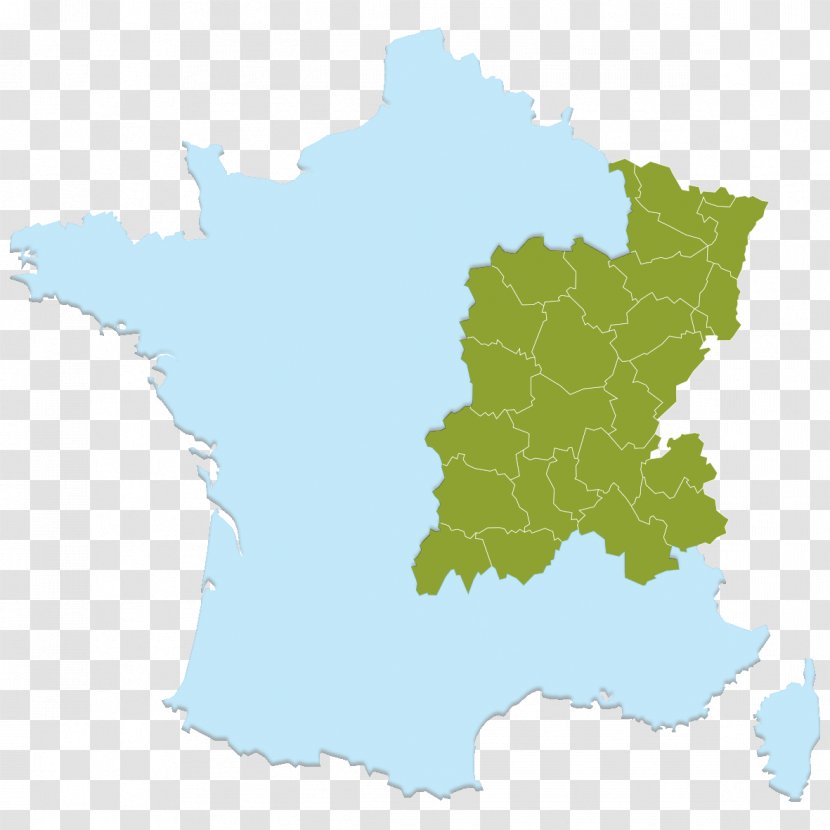 Regions Of France Blank Map - Region - Carte Visite Transparent PNG
