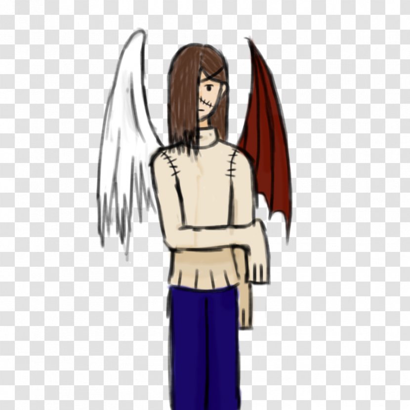 Outerwear Cartoon Legendary Creature Angel M - Silhouette - Person Sketch Transparent PNG