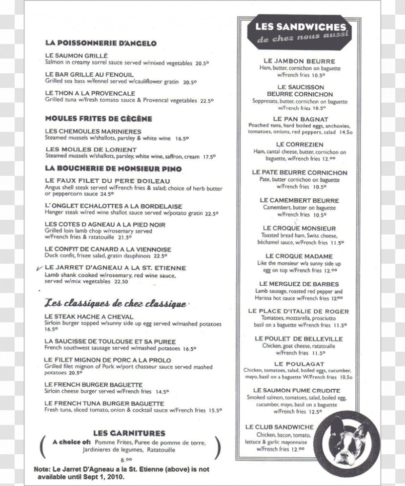 Line Font - Area - A Restaurant Menu In French Transparent PNG