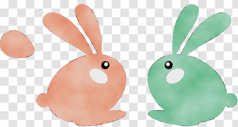 Rabbits And Hares Pink Rabbit Animal Figure Finger - Wet Ink - Domestic Transparent PNG