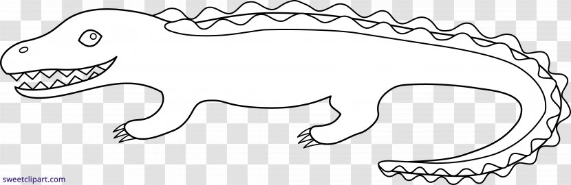 Line Art Alligator Drawing Cartoon Clip - Jaw Transparent PNG