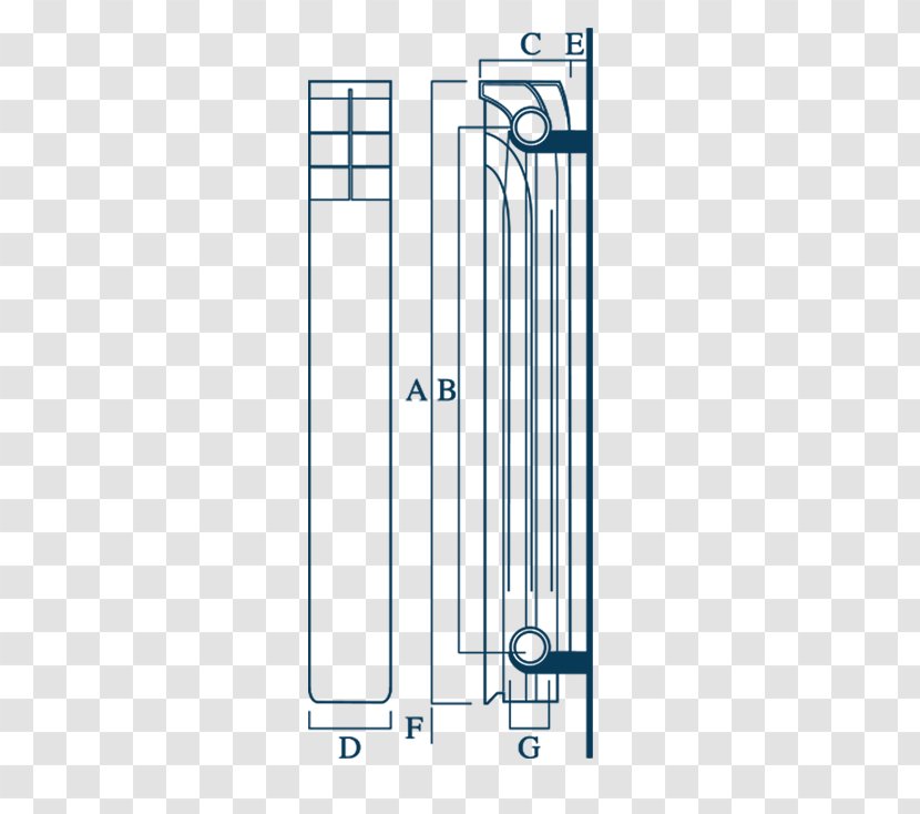 Heating Radiators Central Window - Rectangle - Height Measurement Transparent PNG