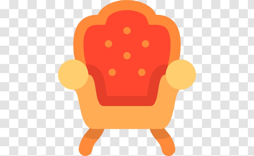 Chair Sitting Clip Art - Orange Transparent PNG