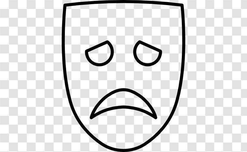 Mask Tragedy Theatre - Face - Maska Transparent PNG