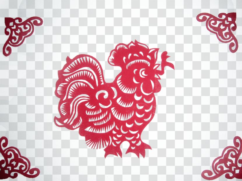 Rooster Illustration - Tree - Free Download Material Transparent PNG