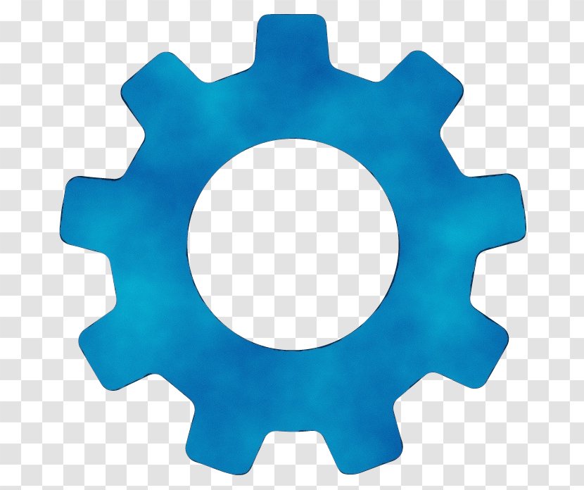 Turquoise Gear Transparent PNG