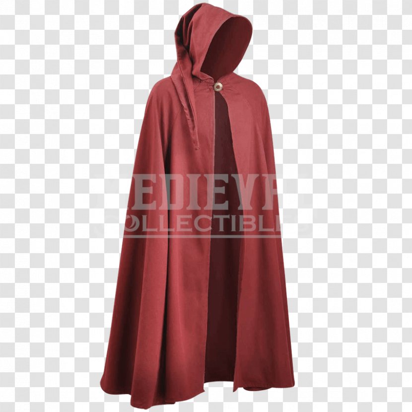 Cape Robe Hood Clothing Outerwear - Blue - Dress Transparent PNG