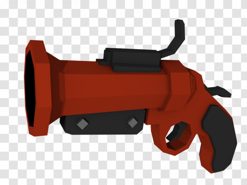 Flare Gun Team Fortress 2 Firearm Weapon - Low Poly Transparent PNG