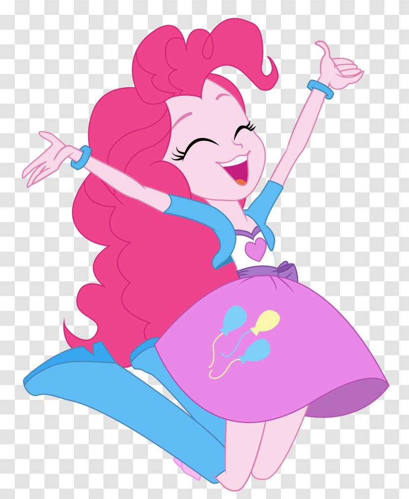 Pinkie Pie Rarity Fluttershy My Little Pony: Equestria Girls - Silhouette - Woman Jumping Transparent PNG