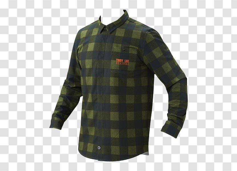 T-shirt Tartan Sleeve Button Jacket Transparent PNG