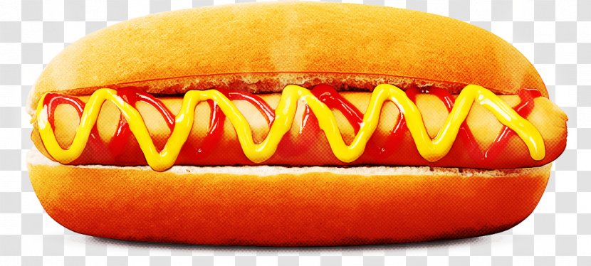 Orange - Fast Food - Sausage Bun American Transparent PNG