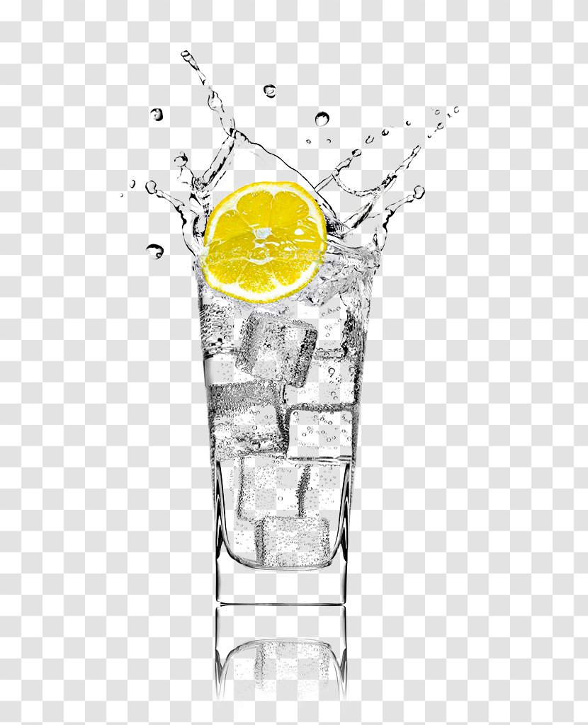 Gin And Tonic Soft Drink Lemonsoda Juice Tea - Lemonade,Splashes Transparent PNG