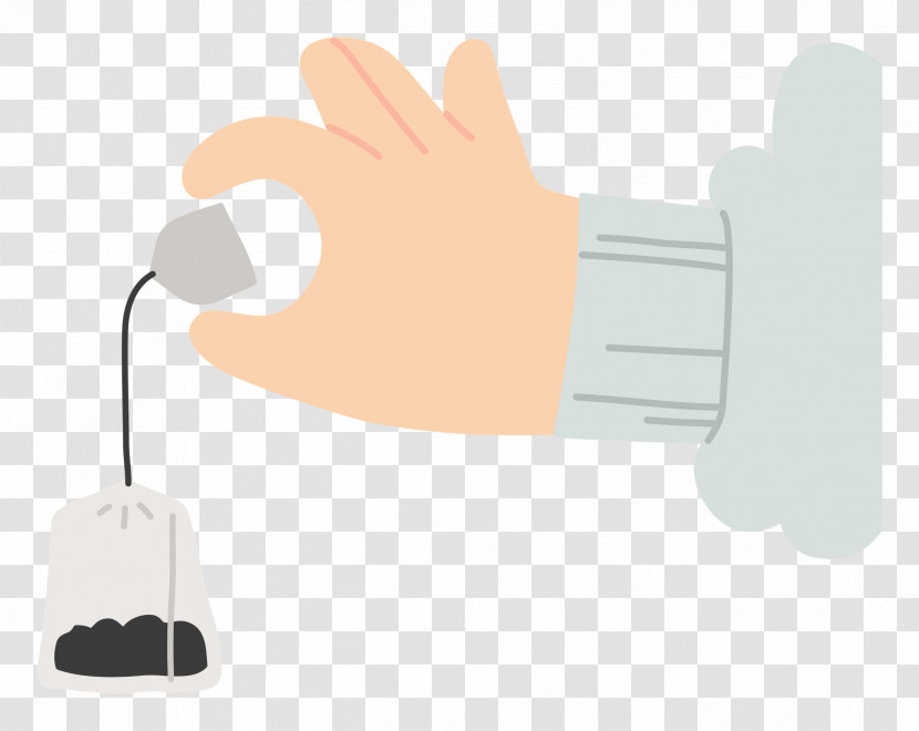 Hand Pinching Teabag Transparent PNG