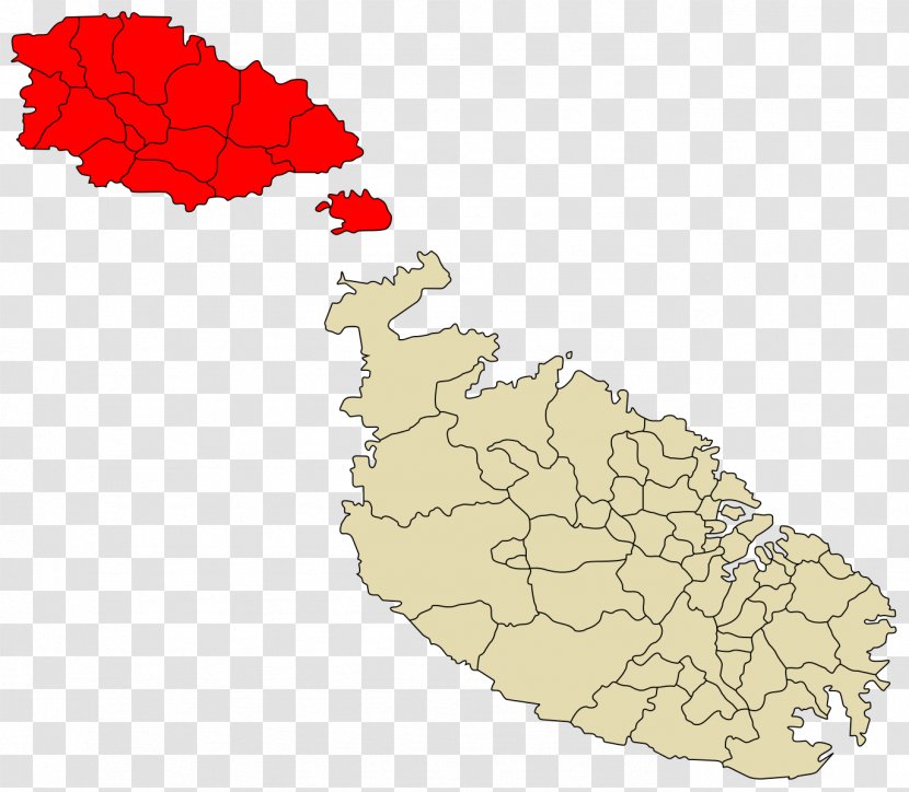 Malta Xlokk Central Region, Gozo Region South Eastern Southern - Map Transparent PNG