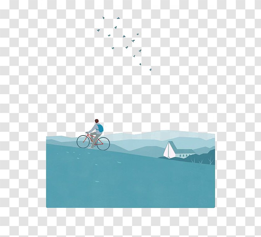 Drawing Sina Weibo Illustration - Cycling Transparent PNG