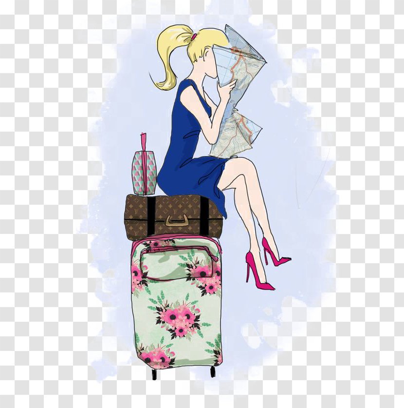 Travel Suitcase Drawing Illustration - Frame Transparent PNG