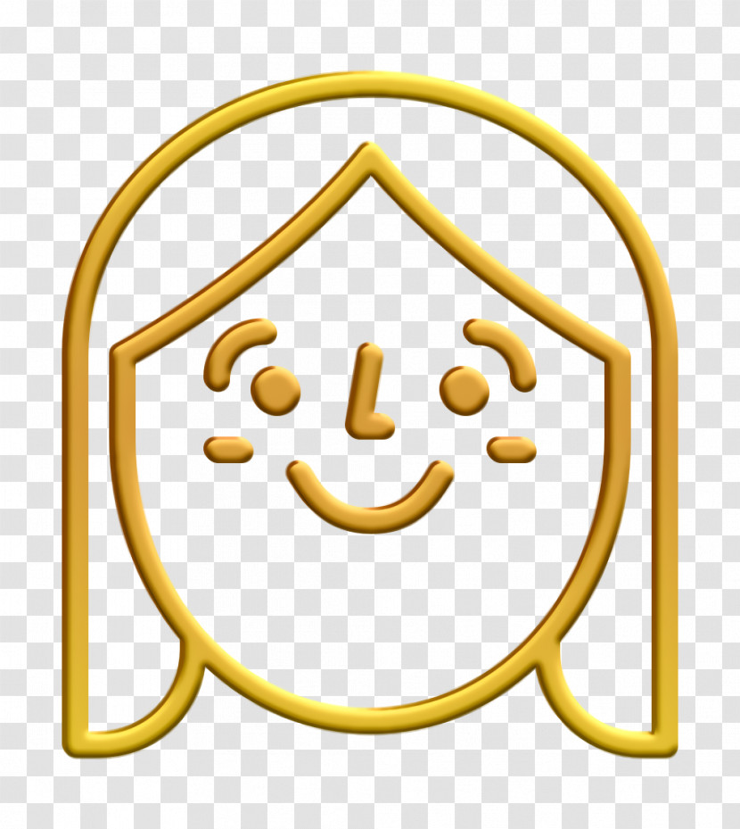 Woman Icon Happy People Outline Icon Transparent PNG