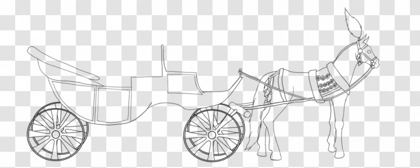 Horse Chariot Sketch Transparent PNG