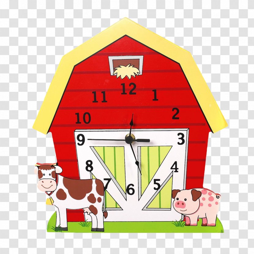 Clock Farm Nursery Wall Decal Child - House - Fun Odd Duo Transparent PNG