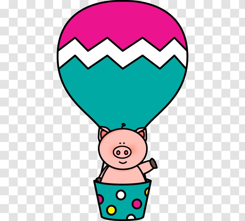 Pig Hot Air Balloon Clip Art - Cliparts Transparent PNG