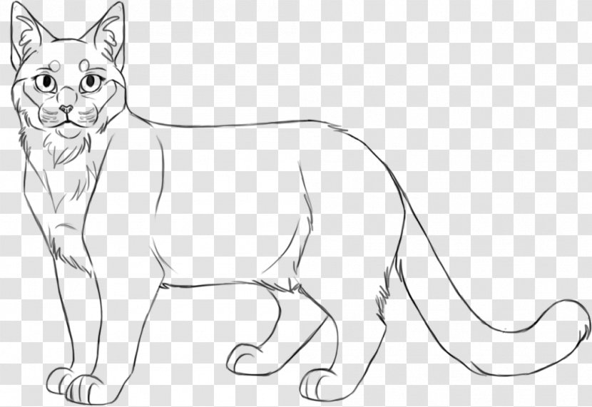 Whiskers Domestic Short-haired Cat Wildcat Line Art - Wild Transparent PNG