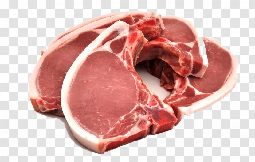 Ham Spare Ribs Meat Chop Pork - Watercolor Transparent PNG