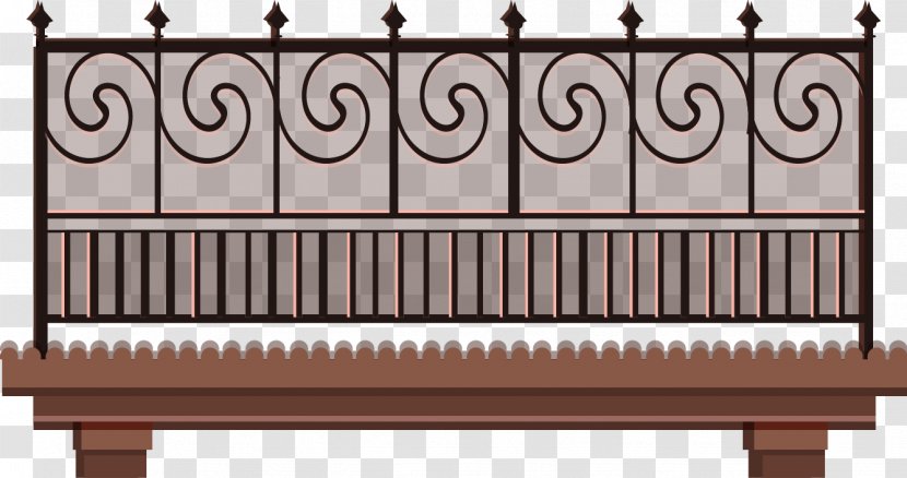 Graphic Design Adobe Illustrator Balcony - Furniture - Cartoon Continental Fence Transparent PNG