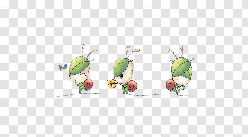 Cartoon Animation Illustration - Food - Cute Little Snail Transparent PNG