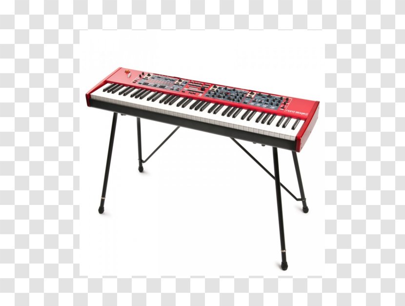 Nord Stage Piano Keyboard Clavia Musical Instruments - Watercolor Transparent PNG