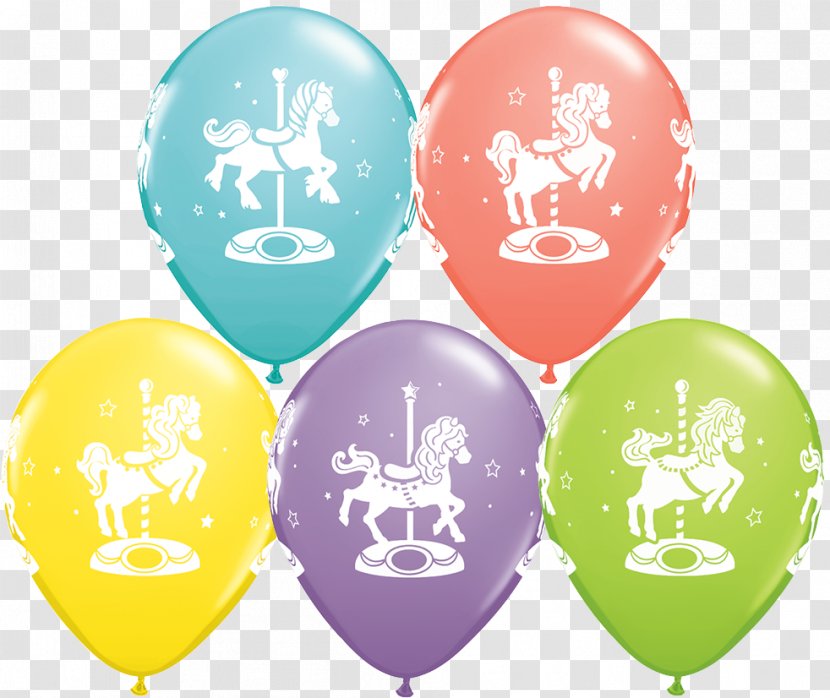 Balloon Horse Carousel Birthday Party - Rose Parade Route Transparent PNG