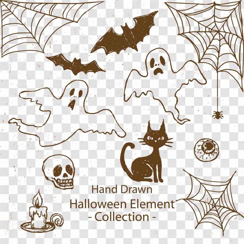 Download Drawing Adobe Illustrator Computer File - Area - Hand Painted Ghost Transparent PNG