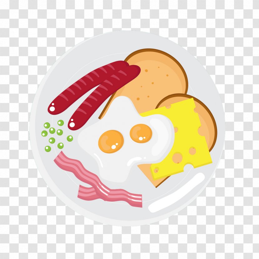 Full Breakfast Sausage Cereal Ham - Pancake - Egg And Free To Pull The Material Transparent PNG