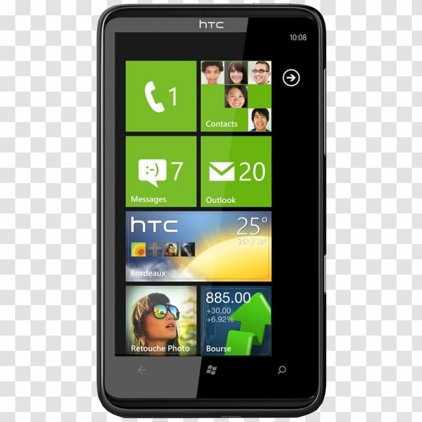 HTC 7 Trophy Mozart Pro HD7 Surround - Htc Windows Phone 8s - Android Transparent PNG