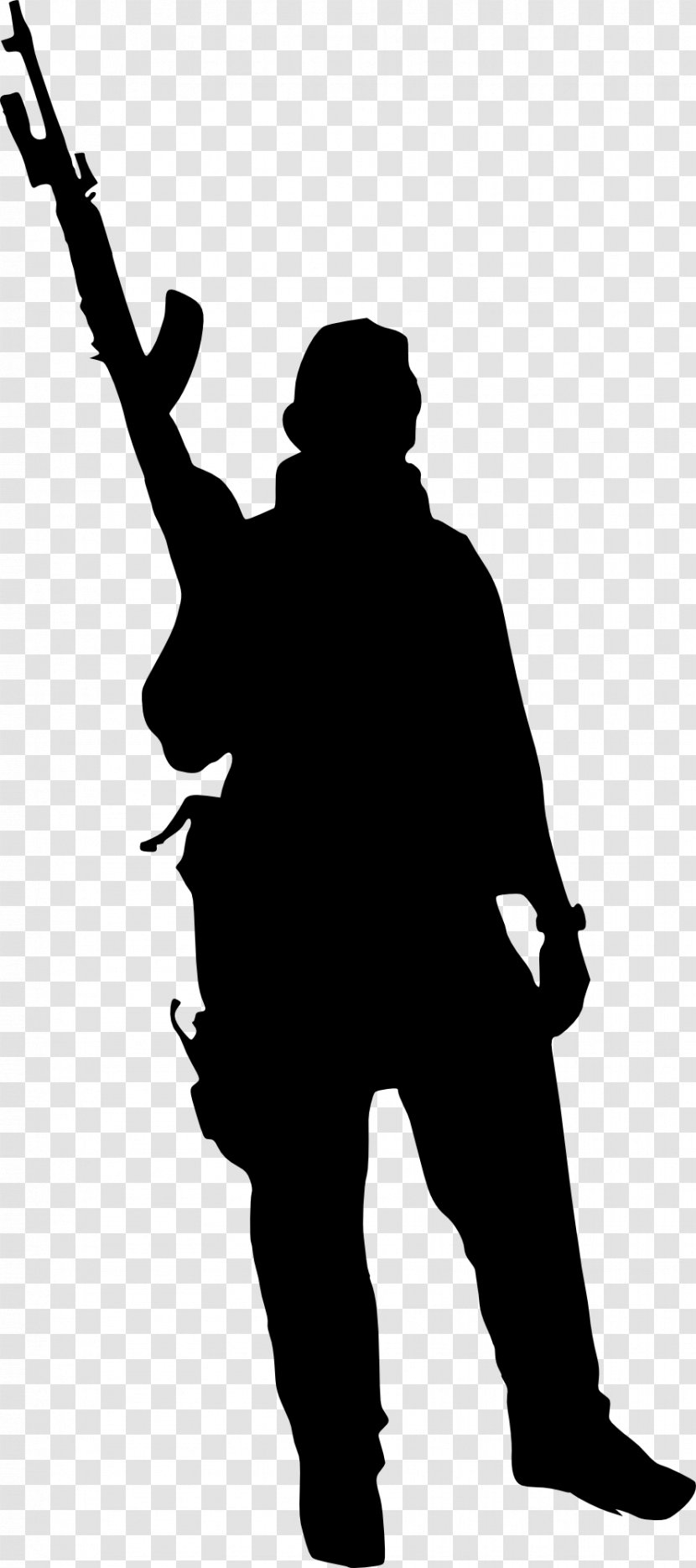 Silhouette Soldier Military - Monochrome Photography Transparent PNG