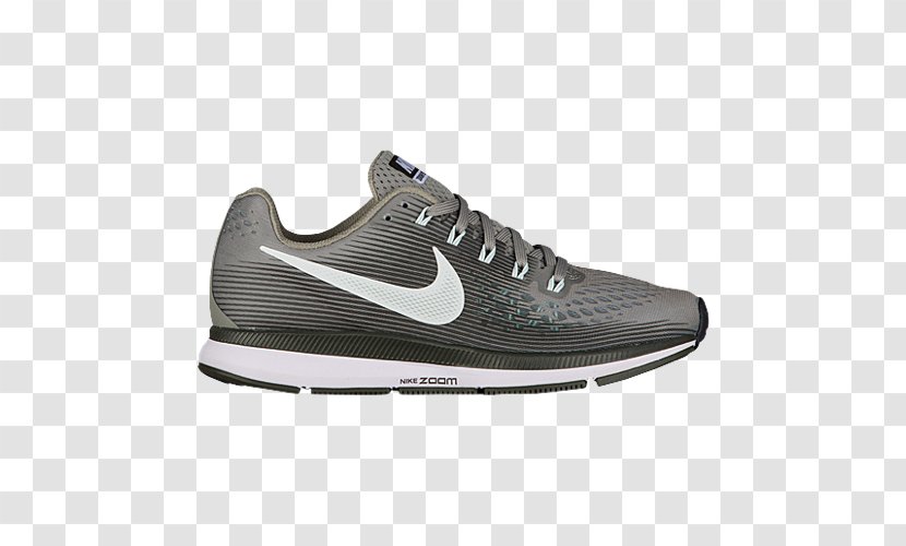 Nike Air Zoom Pegasus 34 Men's Sports Shoes Women's Older Kids' Running Shoe - Hiking - Gray Black For Women Transparent PNG