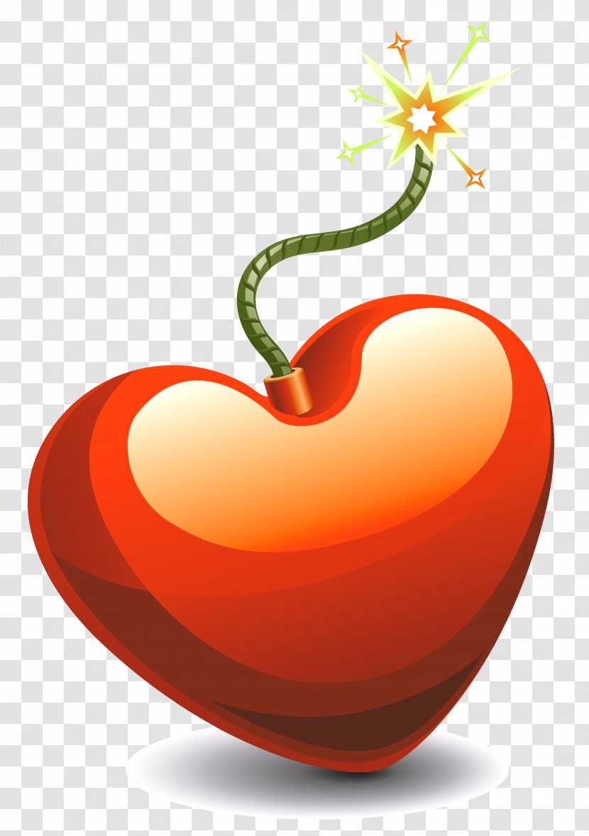 Bomb Heart Clip Art - Tomato Transparent PNG
