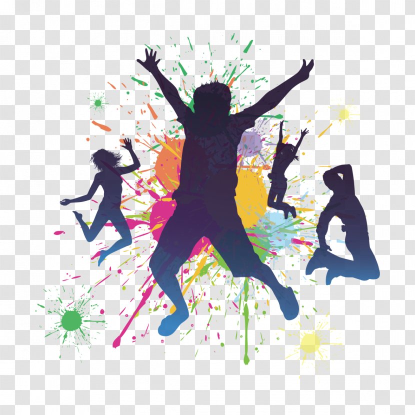 Watercolors And Dancing People - Human Behavior - Illustration Transparent PNG