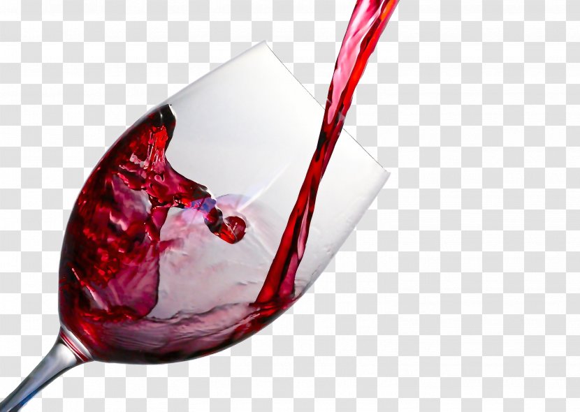 Red Wine White Glass Alcoholic Drink - Tableware - Fallen Transparent PNG